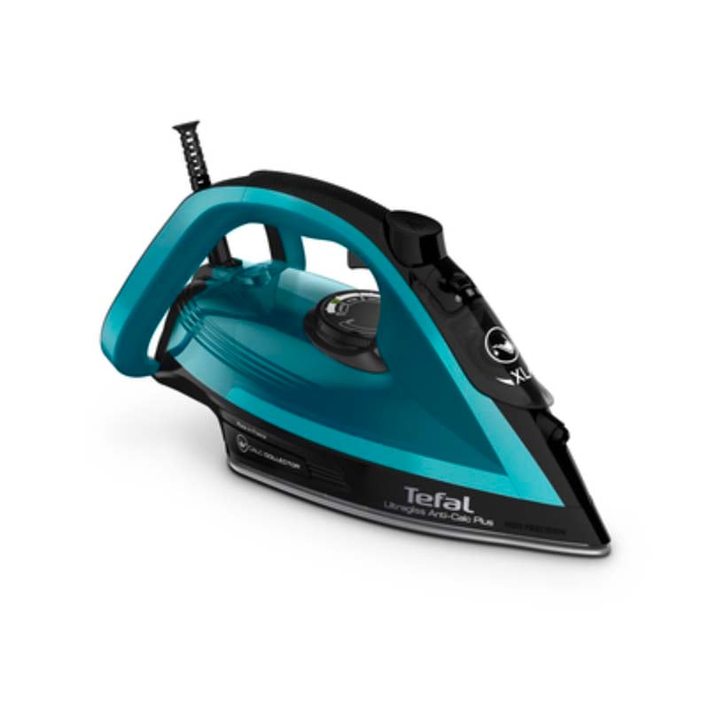 Tefal FV6832M0 iron Ultragliss + Black Glama/Blue boreal 2800W 50 g/min 260 g/min Durilium Airglide Anti drip Anti Scale Setting